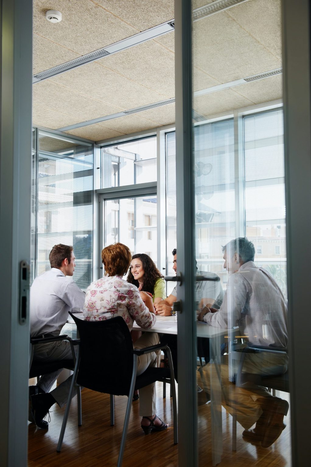 Meeting in modern office